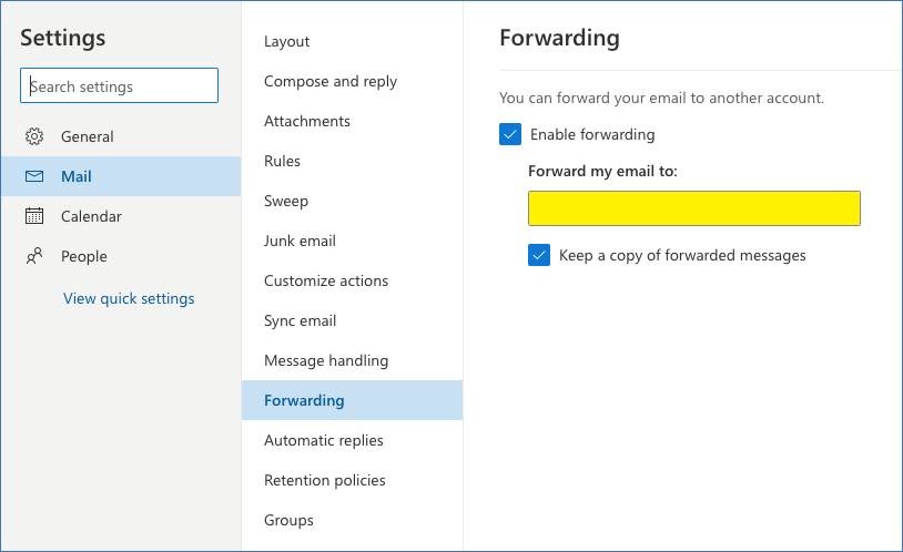 Email Aliases and Forwarding Microsoft Office 365 Messages to Another  Mailbox